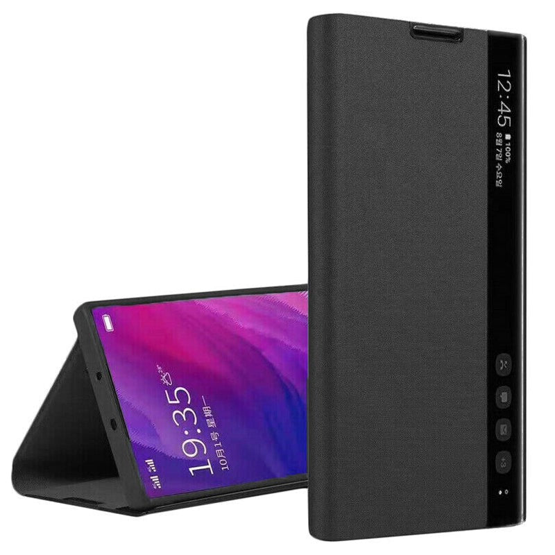Galaxy Ultra Series PU Leather Side Window Flip Cases-SP