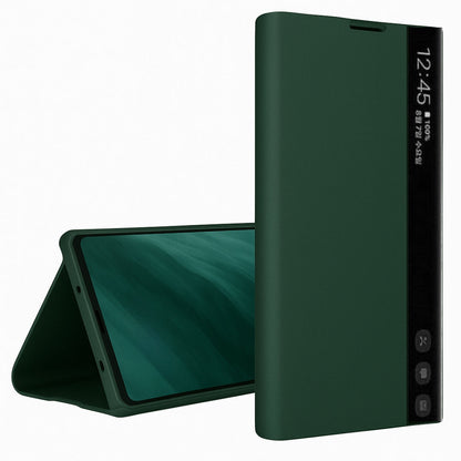 Galaxy Ultra Series PU Leather Side Window Flip Cases-SP