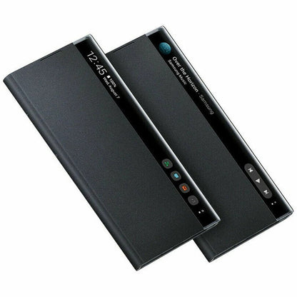 Galaxy Ultra Series PU Leather Side Window Flip Cases-SP